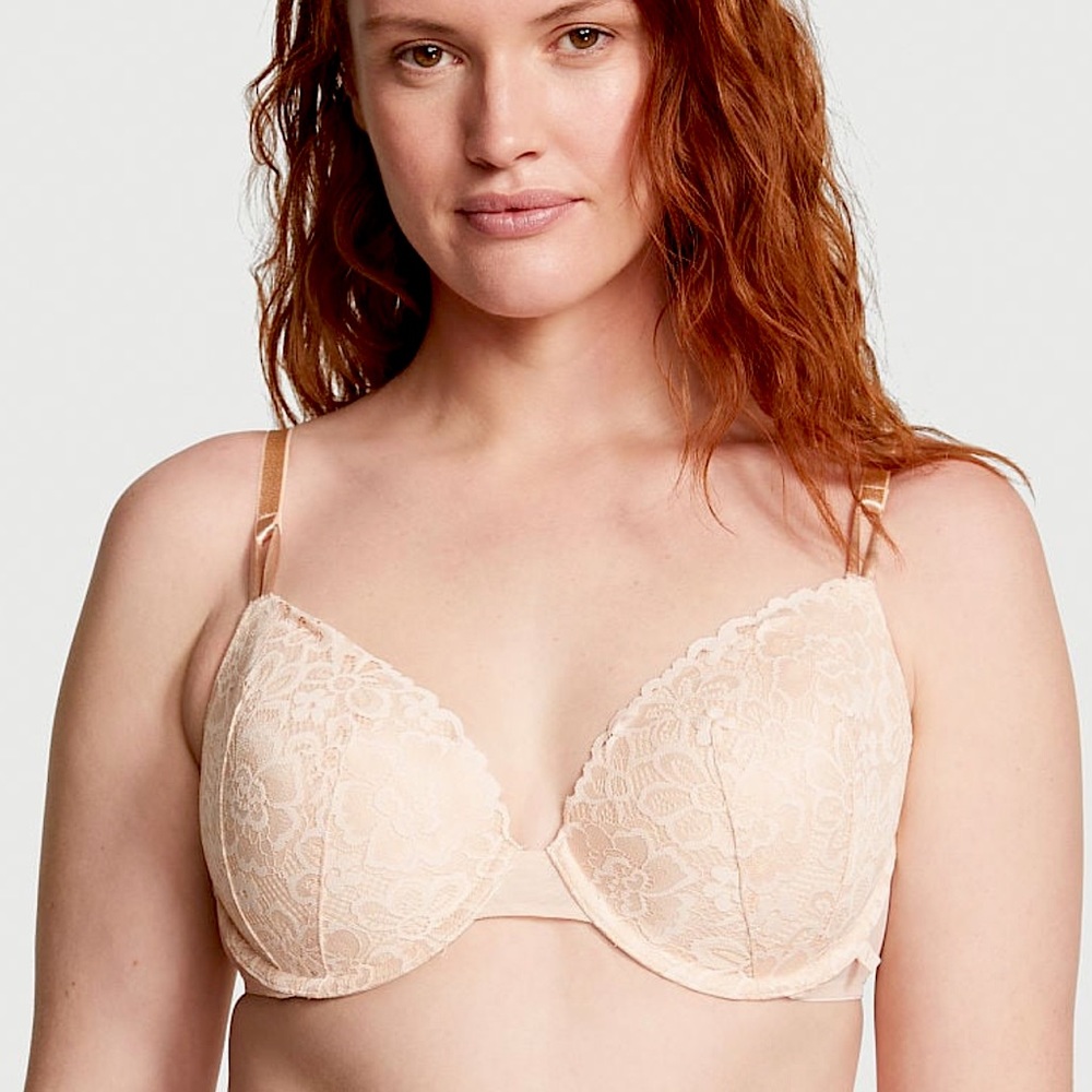 NWT Sexy Tee Lightly-Lined Lacie Demi Bra 36DDD Champaign